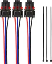12Awg Pulse Power Plug Connector Pigtail Compatible with Polaris Ranger XP 1000 & RZR RS1 Pro & General 2018 2019 2020 2021 - Pulse Bar Wire Harness (3 pcs)