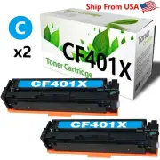 201X Toner Cartridge CF401X work for Pro M252dn 252n 277dw 277n Printer (2PK)