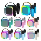 Bluetooth-Compatible 5.3 Small Speaker with Wireless Mic Gifts for Kids Adults