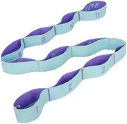 YXTKJ Yoga Stretch Strap,Girl Elastic Latin Dance Multi-Loop Stretch Band,Yoga Pilates Gym Exercise Resistance Bands for Physical Therapy, Pilates, Dance, Fitness