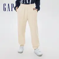 在飛比找蝦皮商城優惠-Gap 男童裝 Logo刷毛長褲 碳素軟磨系列-奶油米色(4