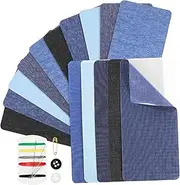 TEHAUX 15Pcs Iron Patches for Clothes Repair Versatile Fabric Patches for Jeans Easy to Cut and Apply for Covering and Stains Clothing Bags and Hats