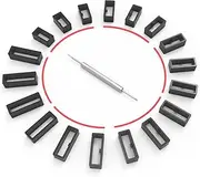18-Pack Watch Band Holder, 6 Sizes Watch Band Loops with Locking Feature Compatible with Garmin Watch Band