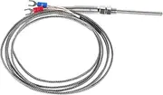 TEHAUX Probe k Type Replacement Temperature Sensor Temperature Probe Sensor K Type Adapter Silver Stainless Steel