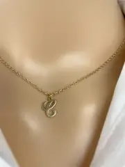 16"-18" Letter C Gold Initial Necklace