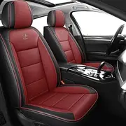 QIOZO ar Seat Covers Universal Full Set for Volkswagen AMAROK Jetta , Santana Variant Lamando Lavida Vista Auto Parts/Waterproof/Red black