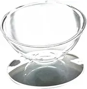 GANAZONO 1Pc Acrylic Cat Food Feeder Slant Design Pet Bowl with Low Center of Gravity Durable and Easy to Clean for Cats and Dogs Multi Purpose for Food and Water White