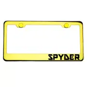 Gold Chrome License Plate Frame SPYDER Laser Engraved Metal Screw Cap (for: Audi)