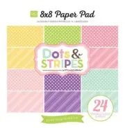 ECHO PARK "DOTS & STRIPES" 8X8 PAPER PAD - SPRING SCRAPJACK'S PLACE
