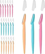 WANBY Eyebrow Razors Shaper 18Pcs Facial Hair Remover Face Shaver Trimmer Safety Facial Exfoliating Tool for Women and Men