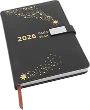 Homoyoyo A5 Pu Schedule Planner Book: 2026 Diary Journal Notebook with Monthly Index - Portable Book Organizer for Office Travel Business Notes