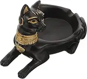 Cat Figurine Trinket Tray Multi Functional Jewelry Holder for Rings Necklaces Items Decorative Cat Statue Storage Dish Unique