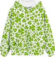 [Generic] Toddler Hoodie 2t Sweatshirts Spring and Autumn St. Day Personalized 3D Printing Retro Casual Sweatshirts with Pockets Children's Hooded Girls Full Zip Hoodie (Yellow, 11-13 Years)