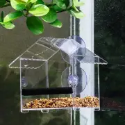 Window Bird Feeder for Outdoor Viewing Acrylic Clear Bird House