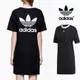 Adidas 黑 洋裝 女款 運動 休閒 純棉 短袖 連身裙 三葉草 Logo DH3184