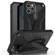 For iPhone 12 Pro Max Case, Armour Strong Shockproof Tough Cover Kickstand Black