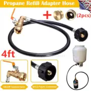1Lb To 20Lb Propane Refill Adapter Extension Hose with On-Off Control 48in