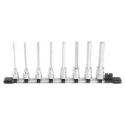 NEW TONE Long Hex Socket Set with Socket Holder HH308L 3/8 Inch Drive 8-Piece