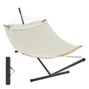 Double Hammock Curved Spreader Bar Detachable Pillow Stand Included Portable