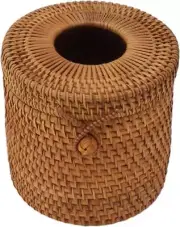 Multi Functional Rectangle Tissue Box Cover, Rattan Woven Tissue Box Holder