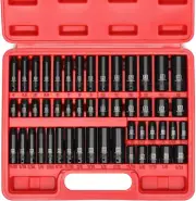 50 Pieces1/4"Dr.Impact Socket Set,CR-V,6 Point,Sae/Metric,5/32 Inch 9/16 Inch,4M