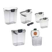 Prepworks ProKeeper Kitchen Clear Plastic, Airtight Food, Flour and Sugar