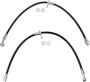 TRQ Front Brake Hose Set Compatible with 2016-2021 Honda Civic 2019-2021 Insight