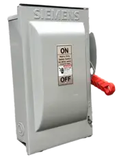 Siemens HNF262R Heavy Duty Safety Switch 60A 600V 2P NEMA 3R Type HS Hub Provisi