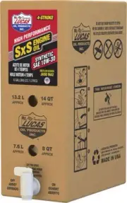 Lucas Oil Lucas SXS Synthetic Engine Oil 6 GAL BIB 0W40 18046 6 Gallon 0W-40