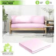 Light Pink Full Size Slipcovers Armless Couch Sofa Protector Stretch Futon Cover