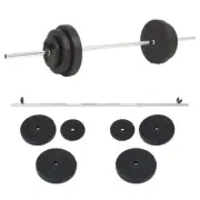 Barbell Set 30kg Dumbbell Plates Adjustable Weight Lifting Strength Body Workout