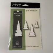 Poppy Stamps Die Cut EVERGREEN TREES Papercraft Emboss Craft