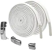 [Haobase] No Tie Elastic Shoelaces, 100cm, Metal Lock System, Universal Fit
