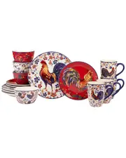 Certified International Morning Rooster 16pc Dinnerware Set, Service For 4