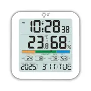 Indoor Wireless Thermometer Alarm Clock with Backlit Display and Alarm