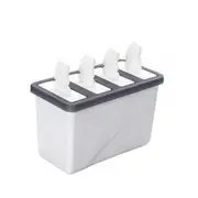 4Pcs 4 Cavity Ice Pop Mold Non-stick Safe Plastic Retro Ice Cream Mould for Home