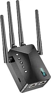 WiFi Extender Signal Booster Internet Booster with/Ethernet Port, Long Range Wireless Repeater, Easy Setup
