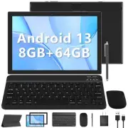 Android 13 Tablet with Keyboard 2 in 1 Tablet 10.1 Inch 8GB RAM+64GB ROM/1TB ...