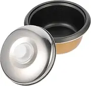 BRIGHTFUFU 1 Set Non Stick Rice Pot Inner Pot for Home Cooker Aluminum Alloy with Cover for Rice Cooking and Baking Random Color
