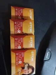 TDK MINI DVD-R 4 PACK 30 MINUTES 1.4 GB - New Factory Sealed