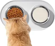 Pet Bowl - Cat and Dog Bowl | Feeding Dishes with Mats | Anti-Slip Waterproof Dog Cats Breed Silicone Bowls Dish for Eating Feeding Snack Time, Cat Food Bowls with Non Slip Rubber Base