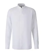 High collar long sleeve shirt XL White