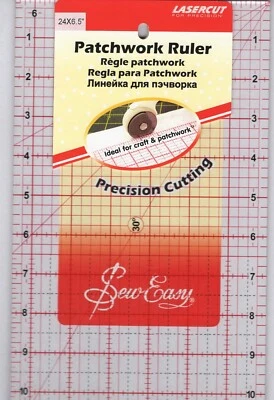 PATCHWORK RULER - 24" x 6.5" - Sew Easy brand - NL4188 - (3274)