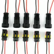 10 sets Two Way Car Waterproof Electrical Connector Plug Wire AWG Marine 2 Pin