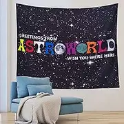 Astronomical World Tapestry, Moon and Star Tapestry Wish You were Here Tapestry, Boutique Tapestry Wall Hanging Black & White Tapestry Home Decorations for Bedroom Living Room College Dorm