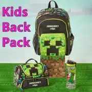 Kids Backpack Set Smiggle Creeper Lunch Box Lunchbag Minecraft Trolley Schoolbag