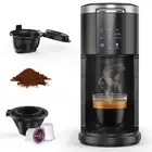 Single Serve Coffee Maker, Capsule Coffee Machine for K-Cups Pods & Ground Co...