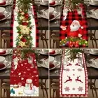 Printed Xmas Tablecloth Faceless Gnome Elk Table Cover Home Party Decor