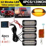 4 in 1 Yellow 12LED Car Truck Emergency Beacon Warning Hazard Flash Strobe Light