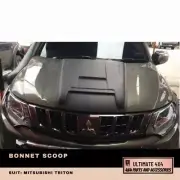 Bonnet Scoop Hood Scoop Matte Black suits Mitsubishi Triton MQ 2015-2020